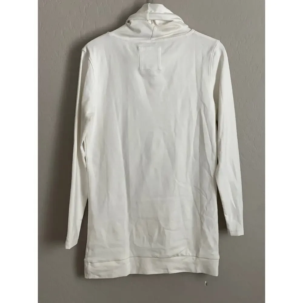 Lily & Lottie White Cowl Neck Tunic Sweatshirt - XS - Picture 3 of 6